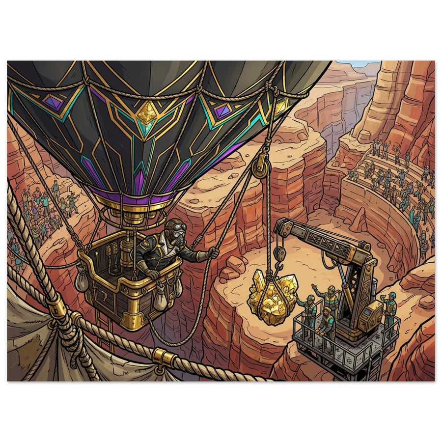 Gemstone-Cutter Airship Auction | Foam 60×80 cm (24×32 in) – Landscape — product image 1