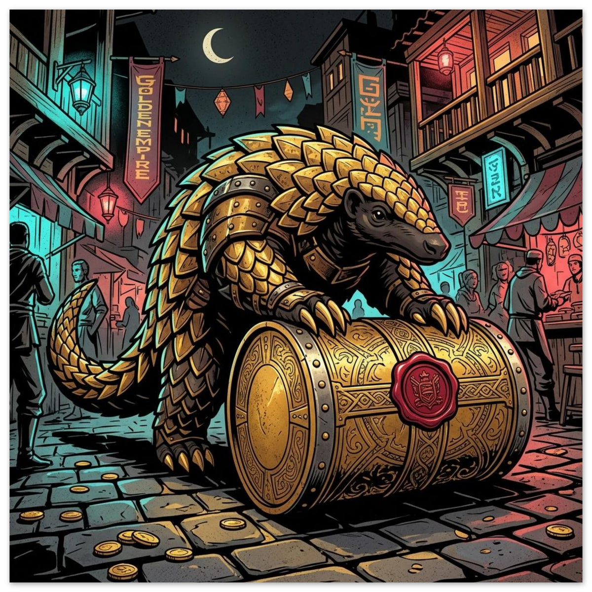Pangolin Secure Gold Courier | Foam 50×50 cm (20×20 in) – Square — product image 1
