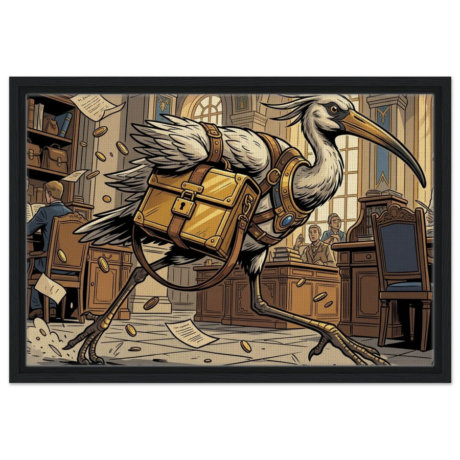 Ibis Treasury Messenger | Framed Canvas 40×60 cm (16×24 in) – Landscape — product image 1