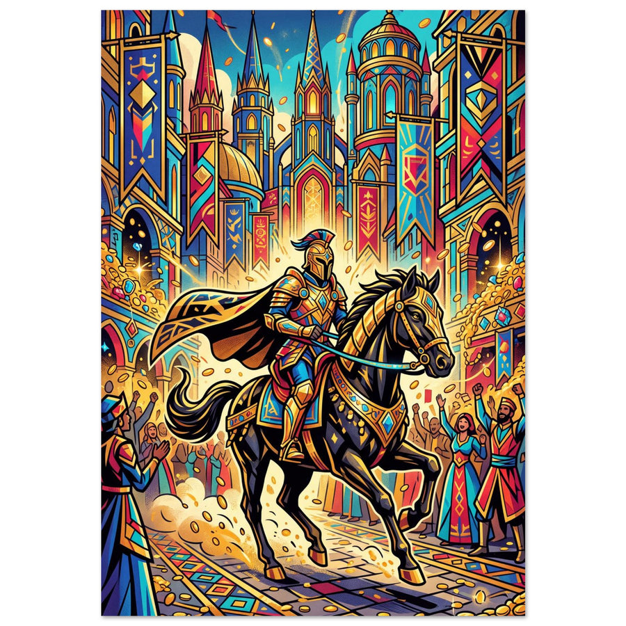 Golden Vault Messenger | Premium Matte Paper Poster 70×100 cm (28×40 in) – Portrait — product image 1