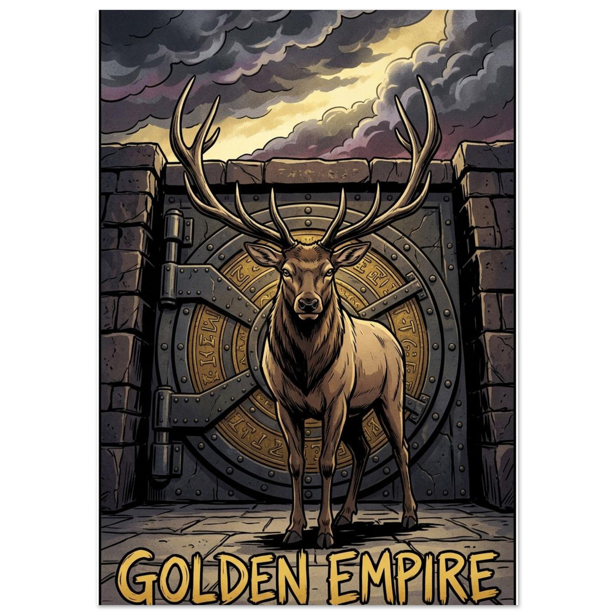 Wapiti Sovereign Treasury Guardian | Premium Matte Poster A0 (84.1×118.9 cm / 33.1×46.8 in) – Portrait — product image 1