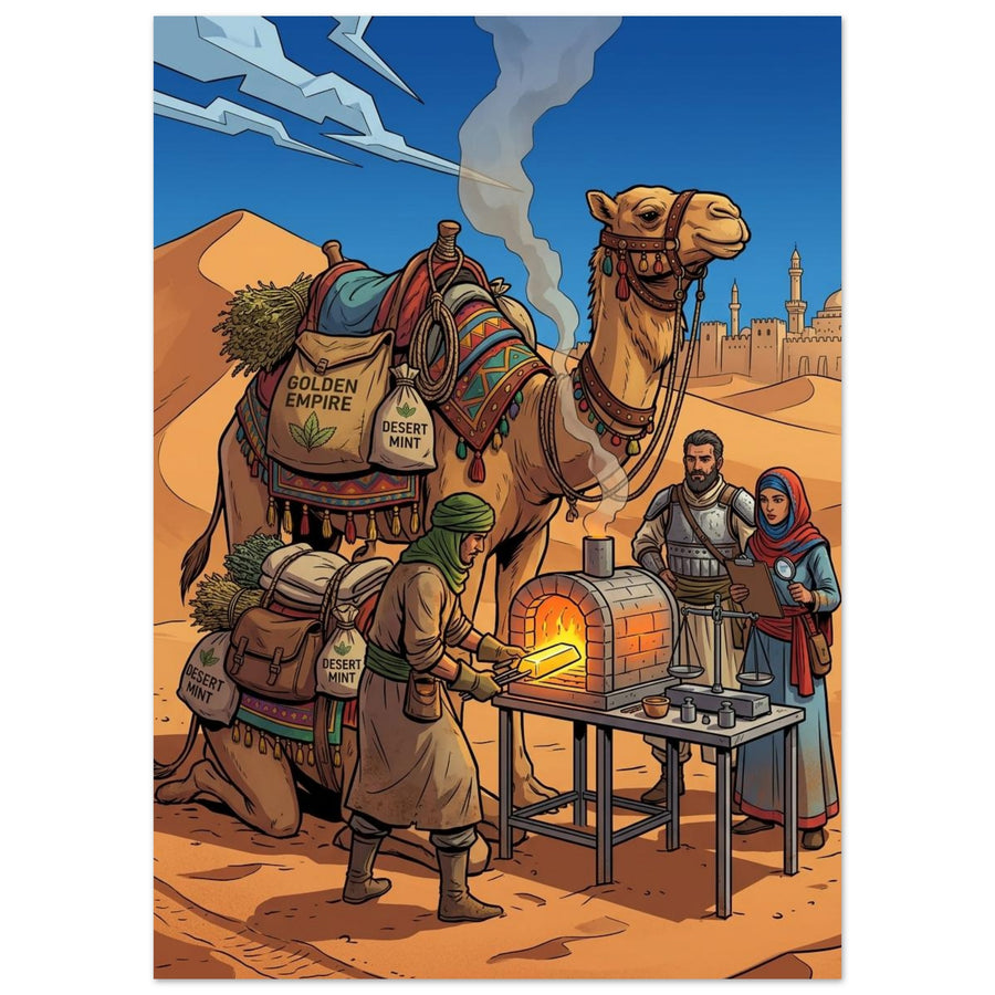 Camel Desert Mint Transporter | Premium Matte Poster 50×70 cm (20×28 in) – Portrait — product image 1