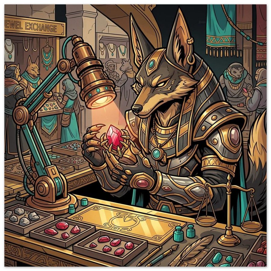 Jackal Gemstone Appraiser | Foam 30×30 cm (12×12 in) – Square — product image 1