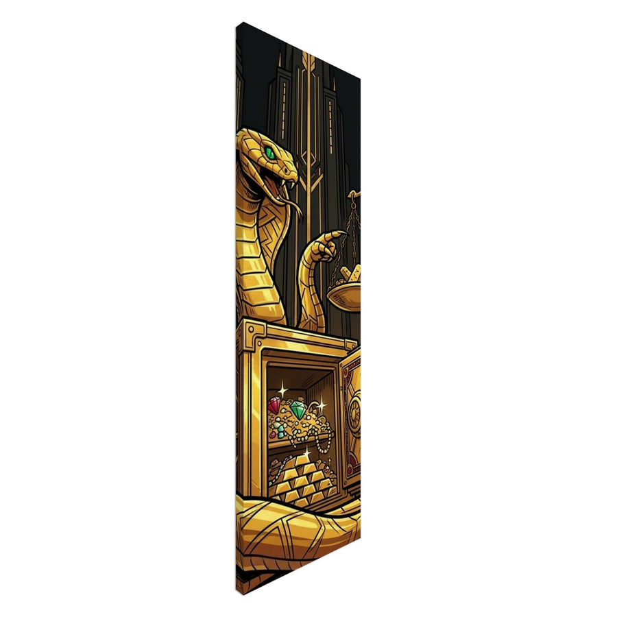 Golden Cobra Master Auctioneer | Canvas 30×100 cm (12×40 in) – Portrait — Canvas Wall Art — product image 1