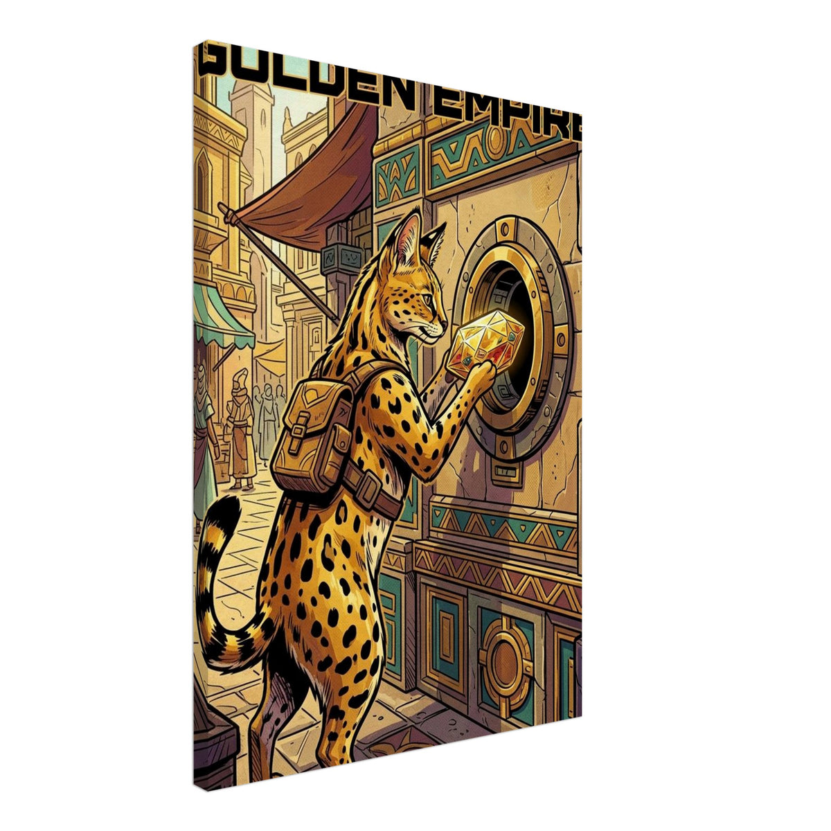 Serval Jewel Exchange Messenger | Canvas 50×70 cm (20×28 in) – Portrait — product image 1