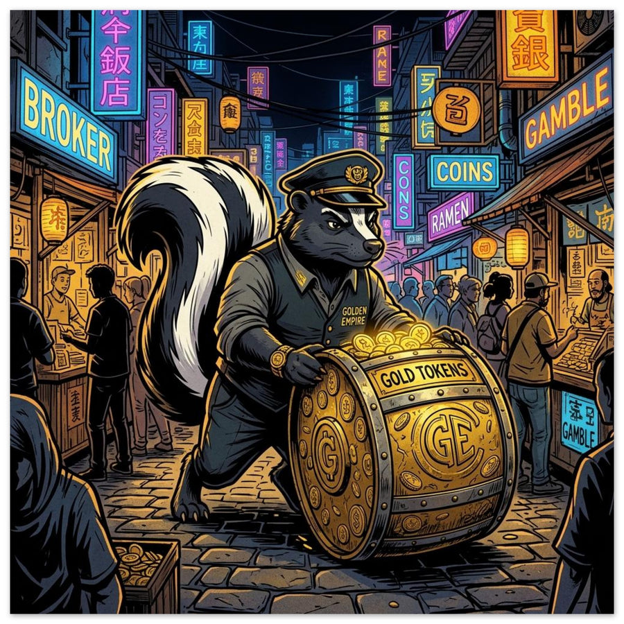 Skunk Night Market Coin Broker | Foam 50×50 cm (20×20 in) – Square — product image 1