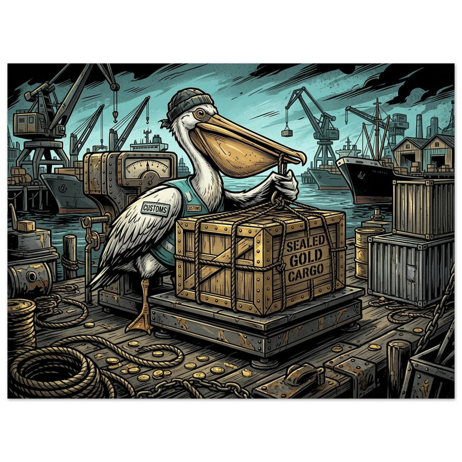 Pelican Harbor Customs Broker | Foam 60×80 cm (24×32 in) – Landscape — product image 1