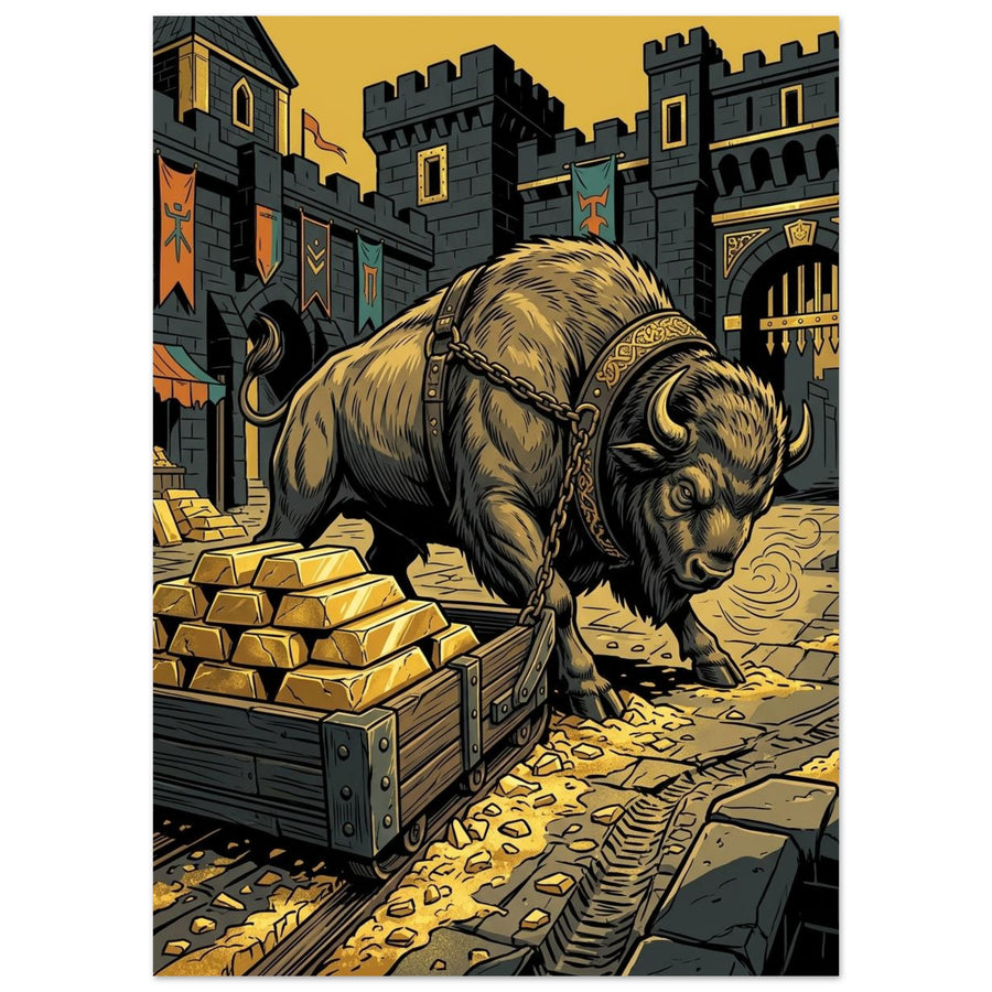 Bison Frontier Bullion Transporter | Premium Matte Paper Poster 50×70 cm (20×28 in) – Portrait — product image 1