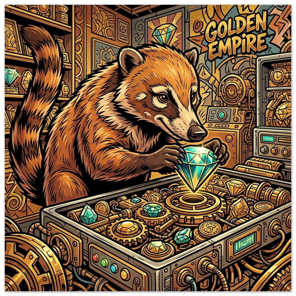 Coati Sapphire Vault Picker | Foam 40×40 cm (16×16 in) – Square — product image 1