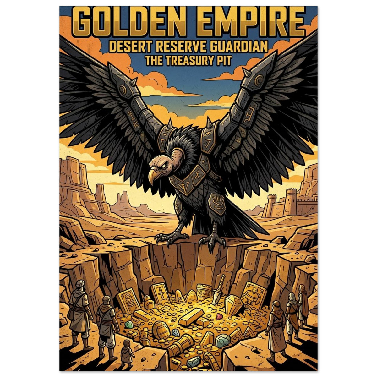 Vulture Desert Reserve Guardian | Premium Matte Poster A0 (84.1×118.9 cm / 33.1×46.8 in) – Portrait — product image 1