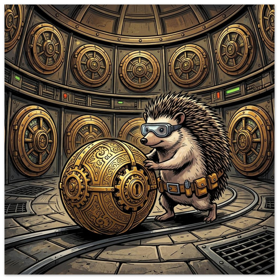 Hedgehog Vault Security Engineer | Foam 50×50 cm (20×20 in) – Square — product image 1