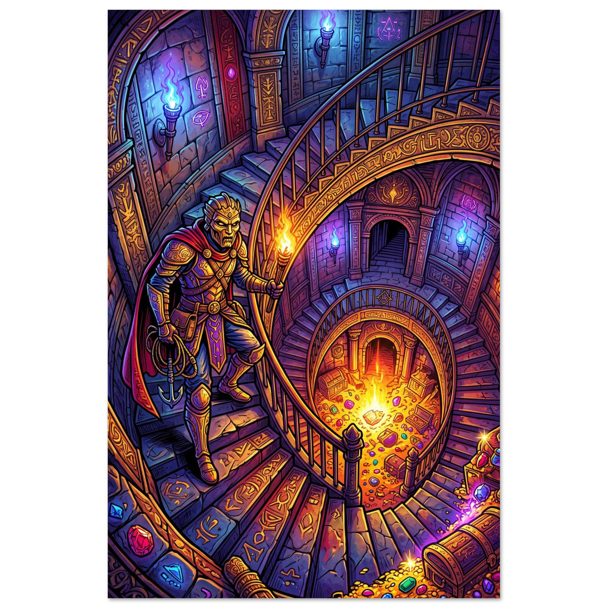 Golden Jewel Hunter | Foam 50×75 cm (20×30 in) – Portrait — product image 1