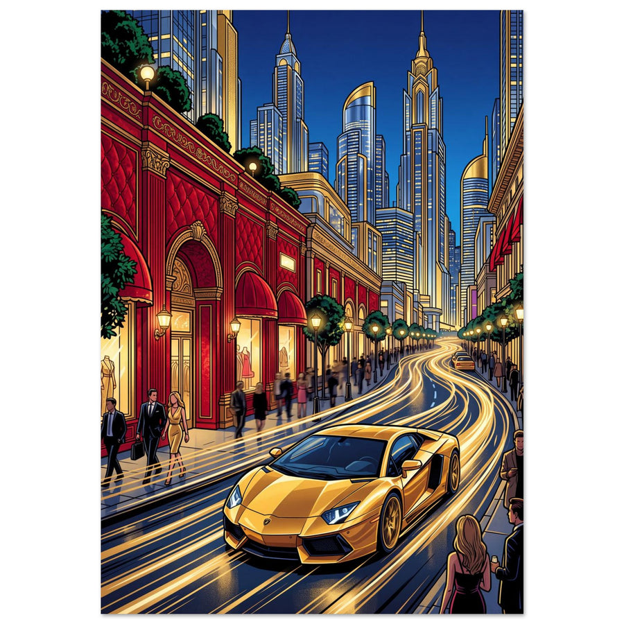 Golden Boulevard | Premium Matte Poster 70×100 cm (28×40 in) – Portrait — product image 1