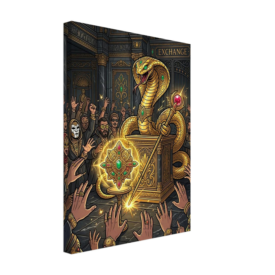 Golden Cobra Master Auctioneer | Canvas 30×40 cm (12×16 in) – Portrait — Canvas Wall Art — product image 1