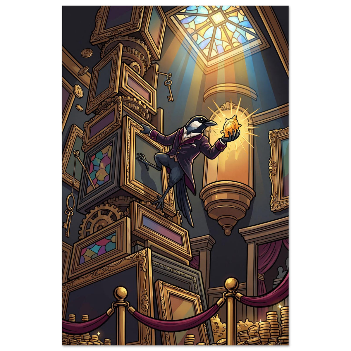 Golden Jewel Hunter | Foam 50×75 cm (20×30 in) – Portrait — product image 1