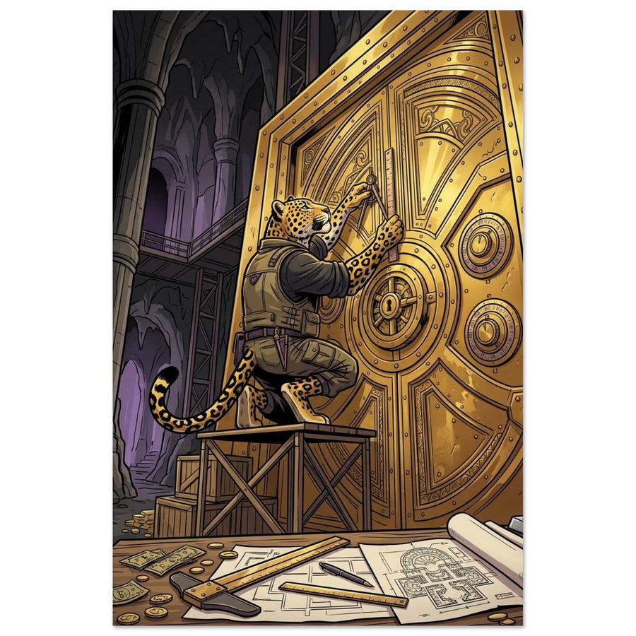 Leopard Private Vault Architect | Aluminium 40×60 cm (16×24 in) – Portrait — product image 1