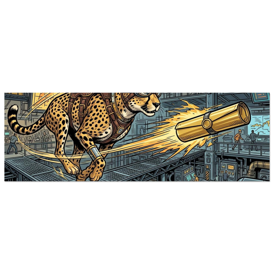 Cheetah Financial Dispatch Rider | Aluminium 30×90 cm (12×36 in) – Landscape — product image 1