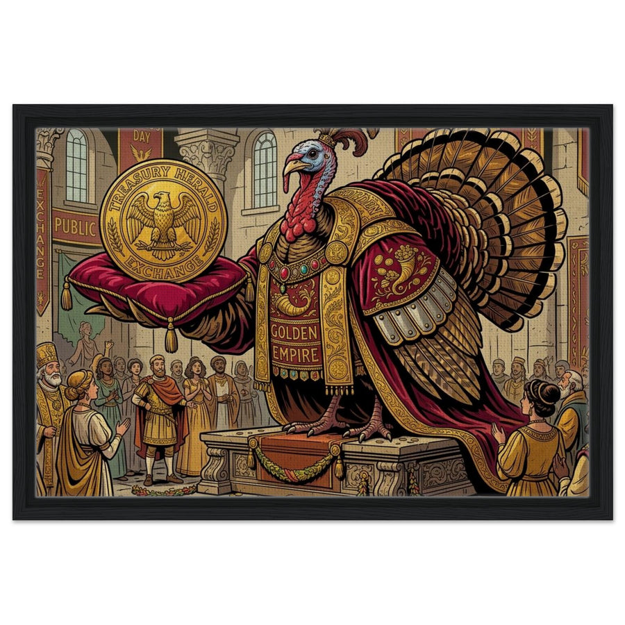 Turkey Ceremonial Treasury Herald | Framed Canvas 40×60 cm (16×24 in) – Landscape — Framed Canvas Wall Art — product image 2