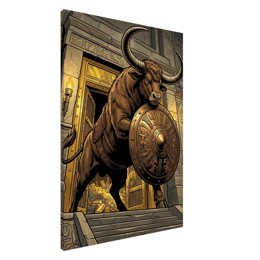 Aurochs Ancient Treasury Guardian | Canvas 70×100 cm (28×40 in) – Portrait — product image 1