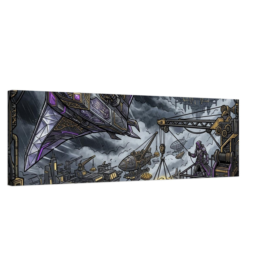 Crystalline Manta Bullion Exchange Airship | Canvas Extra-Wide – Landscape — product image 1