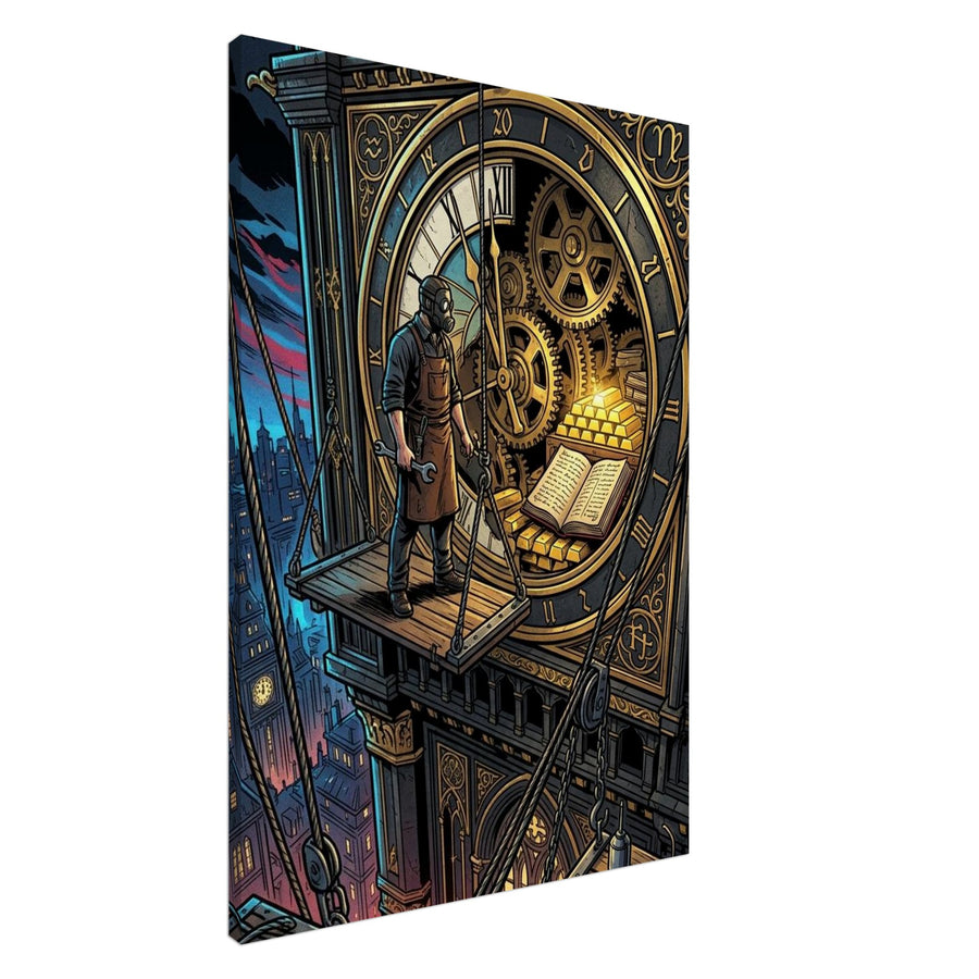 Astronomical Clock Tower Treasury Repair | Canvas 70×100 cm (28×40 in) – Portrait — Canvas Wall Art — product image 1