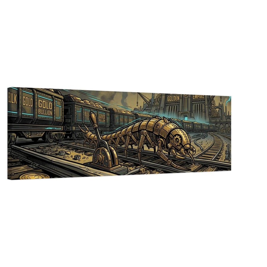 Mechanical Centipede Gold-Train Switch Operator | Canvas Extra-Wide – Landscape — product image 1