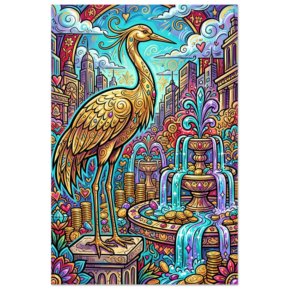 Golden Vault Palace | Foam 50×75 cm (20×30 in) – Portrait — product image 1