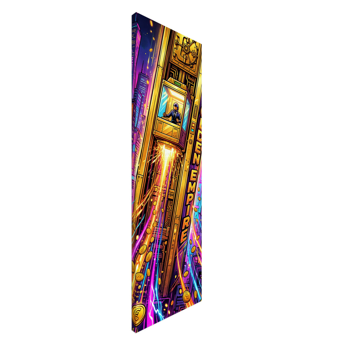 Golden Vault 005 | Canvas 30×100 cm (12×40 in) – Portrait — product image 1