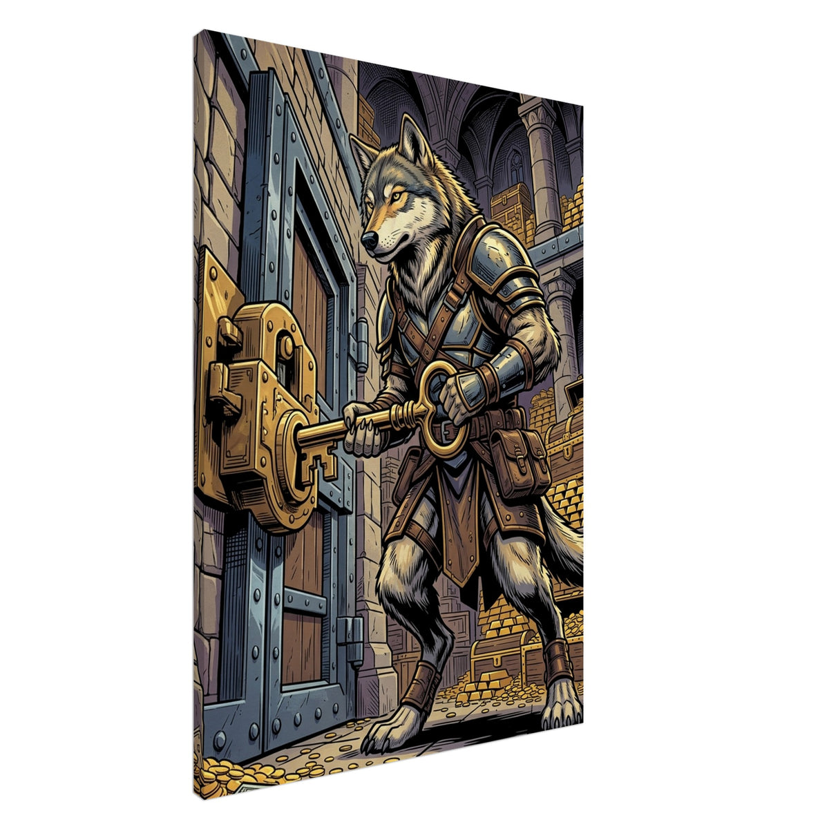 Wolf Fortress Treasurer | Canvas 70×100 cm (28×40 in) – Portrait — product image 1