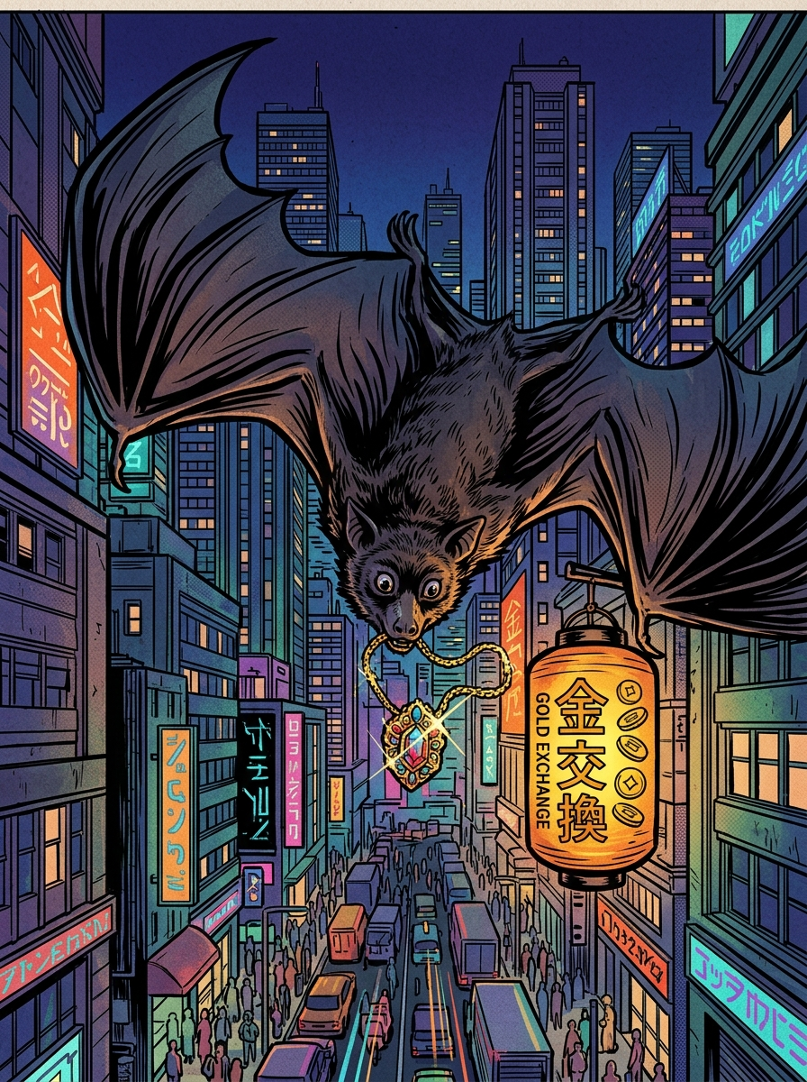 Flying Fox Night Jewel Courier artwork