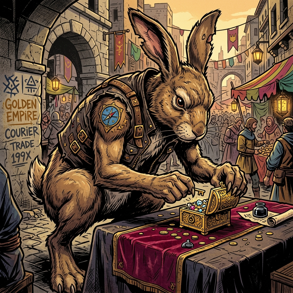 Hare Jewel Courier artwork