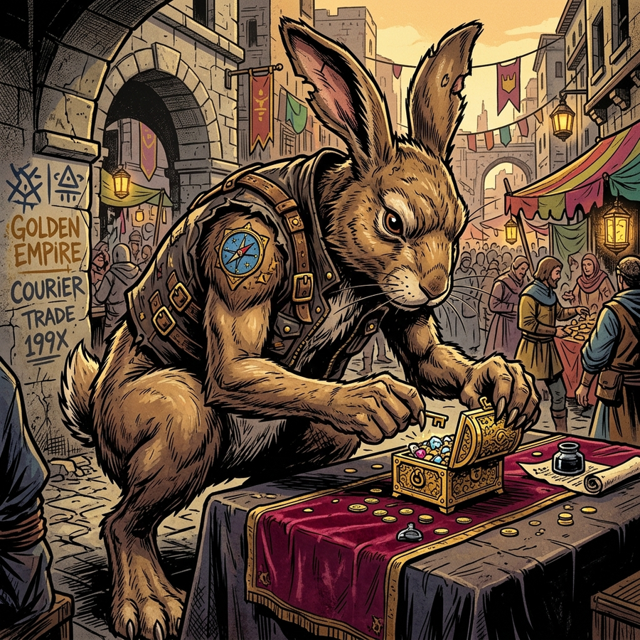 Hare Jewel Courier artwork